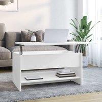 Berkfield Home Coffee Table White 80x50x40 cm Engineered Wood | Size: 80 x 50 x 40 cm