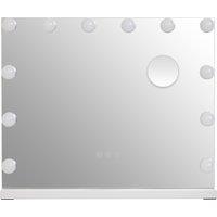 Orsina Cassini Illuminated Free Standing Vanity Mirror in Clear