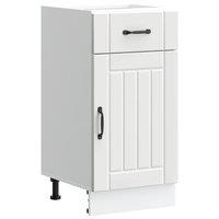 Berkfield Home Kitchen Base Cabinet Lucca White Engineered Wood