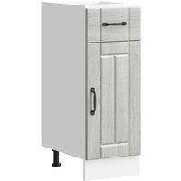Berkfield Home Kitchen Base Cabinet Lucca Grey Sonoma Engineered Wood