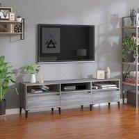 Berkfield Home TV Cabinet Grey Sonoma 150x30x44.5 cm Engineered Wood