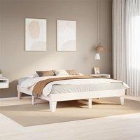 Berkfield Home Bed Frame without Mattress White 200x200 cm Solid Wood Pine