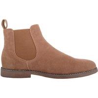 ABSOLUTE FOOTWEAR Men's Slip On Smart Casual Chelsea Desert Faux Suede Gusset Ankle Boots in Camel | Size: 11