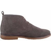 ABSOLUTE FOOTWEAR Men's Lace Up Faux Suede Casual Desert Chelsea Boot in Grey | Size: 11