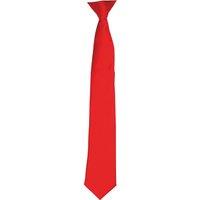 Premier Men's Colours Satin Clip Tie in Red