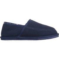 SNUGRUGS Men's Charlie, Suede Wool Slippers with Lightweight Sole in Navy | Size: 7