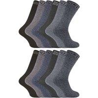 Sock Snob Men's 12 Pairs Cushioned Crew Hiking Walking Boot Socks | Size: 6-11