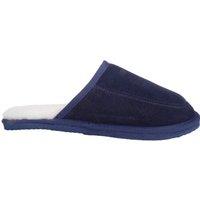 SNUGRUGS Men's Jesse, Suede Wool Mule Open Back Slippers with Lightweight Sole in Navy | Size: 7