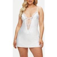 Ann Summers Women's Cherryann Satin Chemise Ivory in White | Size: XL