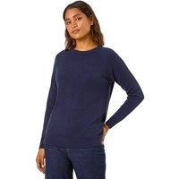 Roman Women's Plain Soft Crew Neck Jumper in Midnight | Size: 14