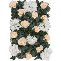 Neel Blue Hydrangea Artificial Flower Wall Panel for Wedding Decoration in Green