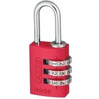 ABUS Mechanical 145 Series Aluminium Combination Padlock in Red