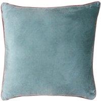 Furn Meridian Velvet Piped Cushion in Pale Blue | Size: 55 cm x 55 cm
