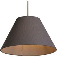 Lighting Collection Grey 28Cm Linen Coolie Shade Tc Liner Lamp Shade