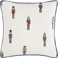 Furn Classic Nutcracker Embroidered Christmas Cushion | Size: 43 cm x 43 cm