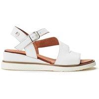 Moda In Pelle Women's 'Kapur' Leather Flatforms in White | Size: 5