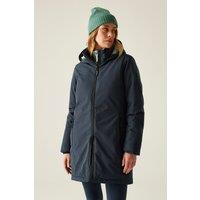 Regatta Women's Marron Longline Hooded Breathable Waterproof Insulated Jacket in Navy | Size: 20