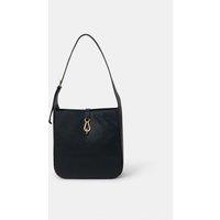 Accessorize Women's Clasp Leather Shoulder Bag in Black