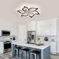 Garwarm 7 - Blade Dimmable LED Reversable Ceiling Fan in Black
