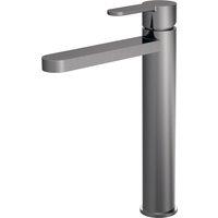 Balterley Pride Round High-Rise Mono Basin Mixer Tap - Brushed Pewter in Silver