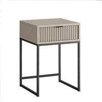 Melody Maison Pair Of One Drawer Bedside Tables - Hesley Taupe Stone Range in Grey