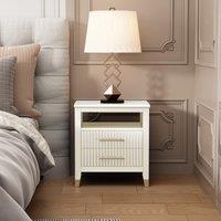 Cabinet Bits Biasi 2 Drawer Bedside Table in White