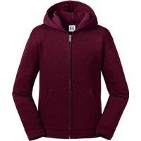 Russell Authentic Zip Hooded Sweatshirt in Burgundy | Size: 7-8 Years