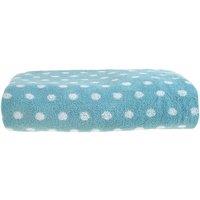 Allure Bath Fashions Polka Dot Patterned Towels - Duckegg in Duck Egg Blue | Size: Bath Sheet