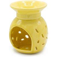 KDMD Floral Oil Burner - Orange in Yellow