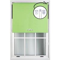 Lime Green Blackout Roller Blind with Triple Diamond Eyelets and Metal Fittings