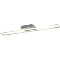 Happy Homewares Brushed Metal LED Ceiling Strip Light Fitting - Ideal for Kitchens in Metallic Silver