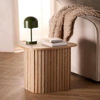 OHS Madison Ribbed Side Table Corner Bedroom Living Room Office Bedside in Light Oak