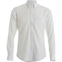 Kustom Kit Men's Oxford Slim Long-Sleeved Shirt in White | Size: 15 inches