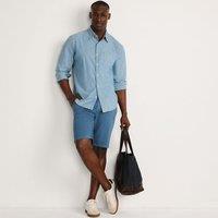 Lands' End Men's Stretch Chino Shorts, Slim Fit in Blue | Size: 42