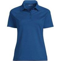 Lands' End Women's Plus Slim Fit Pique Polo Shirt in Blue | Size: 16-18