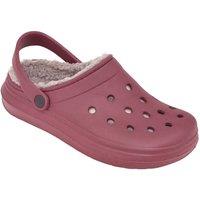 Chums Women's Fleece Lined Clog in Burgundy | Size: 5