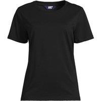 Lands' End Women's Supima Crew Neck T-Shirt in Black | Size: 14-16