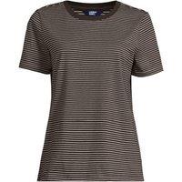 Lands' End Women's Supima Crew Neck T-Shirt in Light Brown | Size: 14-16