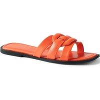 Lands' End Women's Leather Slip-on Sandals in Copper | Size: 6.5