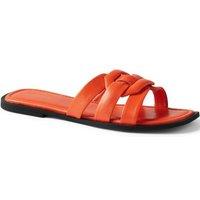 Lands' End Women's Leather Slip-on Sandals in Copper | Size: 7