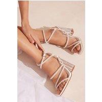 Quiz Women's White Bridal Clear Heel Sandal | Size: 3