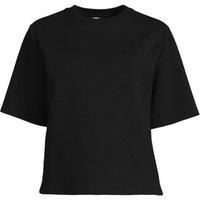 Lands' End Women's Soft Luxe Jersey Crew Neck T-shirt in Black | Size: 10-12