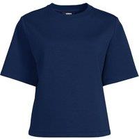 Lands' End Women's Soft Luxe Jersey Crew Neck T-shirt in Navy | Size: 8