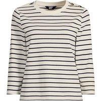 Lands' End Women's Button Shoulder T-shirt in Navy | Size: 16-18