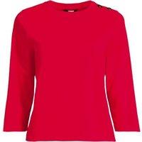 Lands' End Women's Button Shoulder T-shirt in Red | Size: 20