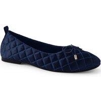 Lands' End Women's Bow Ballet Slippers in Navy | Size: 8