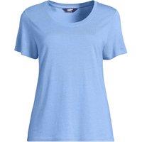 Lands' End Women's Petite Linen Blend T-shirt in Pale Blue | Size: 16-18