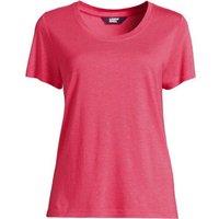 Lands' End Women's Petite Linen Blend T-shirt in Pink | Size: 8