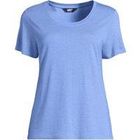 Lands' End Women's Petite Linen Blend T-shirt in Pale Blue | Size: 10-12