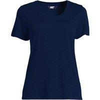 Lands' End Women's Linen Blend T-shirt in Pink | Size: 8